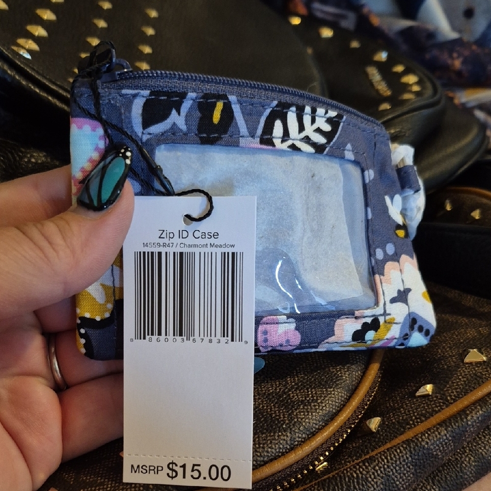 Vera Bradley Floral Card Holder in Blue and Yellow - Picture 4 of 4